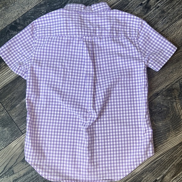 Ralph Lauren Polo Purple Checkered Gingham Boy’s Shirt Size 7 Spring Summer - Picture 5 of 5